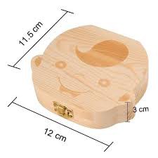 Solid Wood Box/Tempat Simpan Gigi Susu Anak/Tempat Koleksi Gigi Bayi