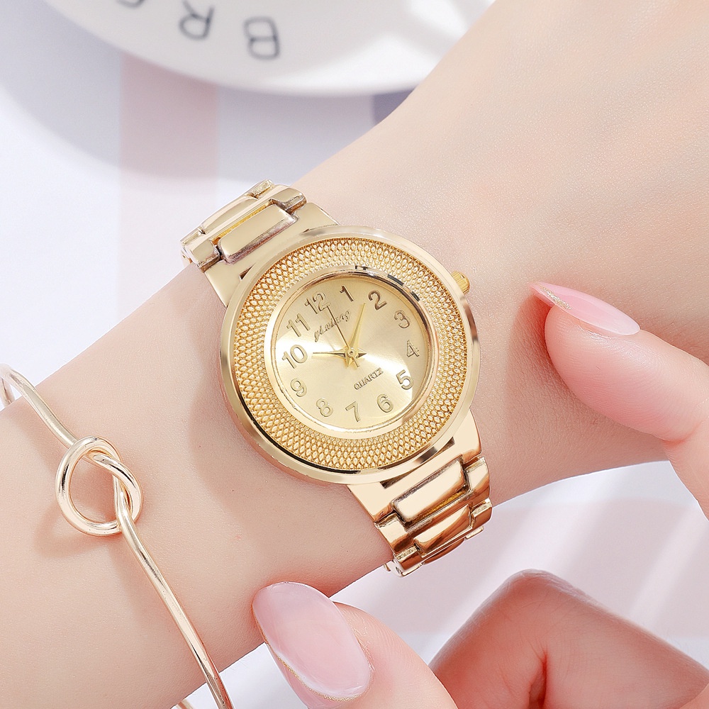 JAM TANGAN WANITA STAINLESS GOLD LEEDS JAM082G1 PESTA IMPORT MURAH KOREA BRANDED PREMIUM BATAM MEWAH