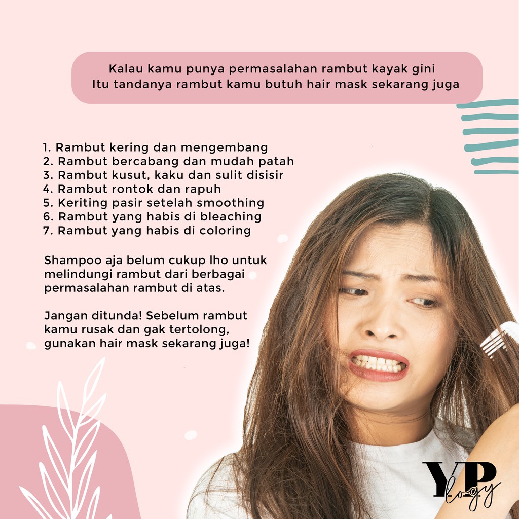 YPLOGY Traditional Hair mask Masker Rambut ala salon Dengan Argan Oil &amp; Vitamin E