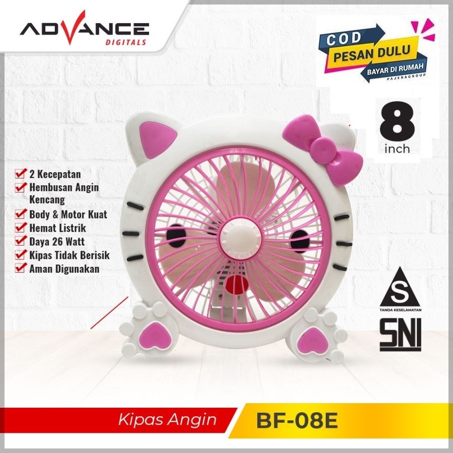 Kipas Angin Advance BF 08E 8'' Kipas Karakter Hello Kitty Original