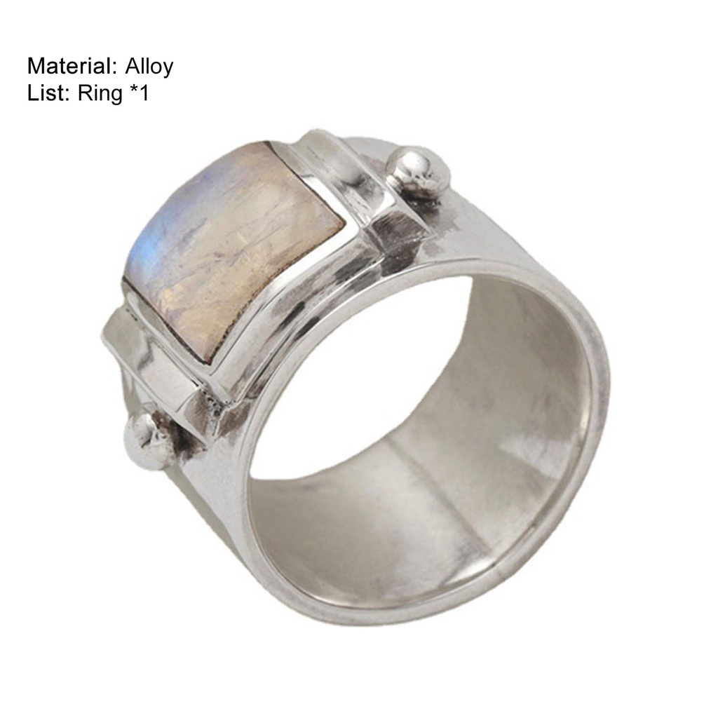 Hu Hu Hu Hu Hu Alat Bantu Pasang Kacamata♡ Cincin Wanita Bahan Alloy Hias Batu Gaya Vintage Untuk Pernikahan