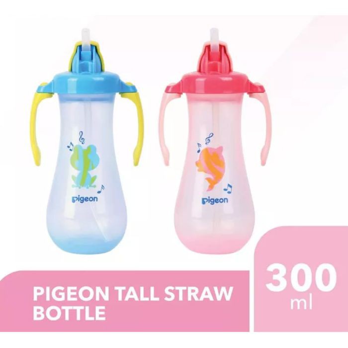 TALL STRAW BOTTLE 300ML PIGEON