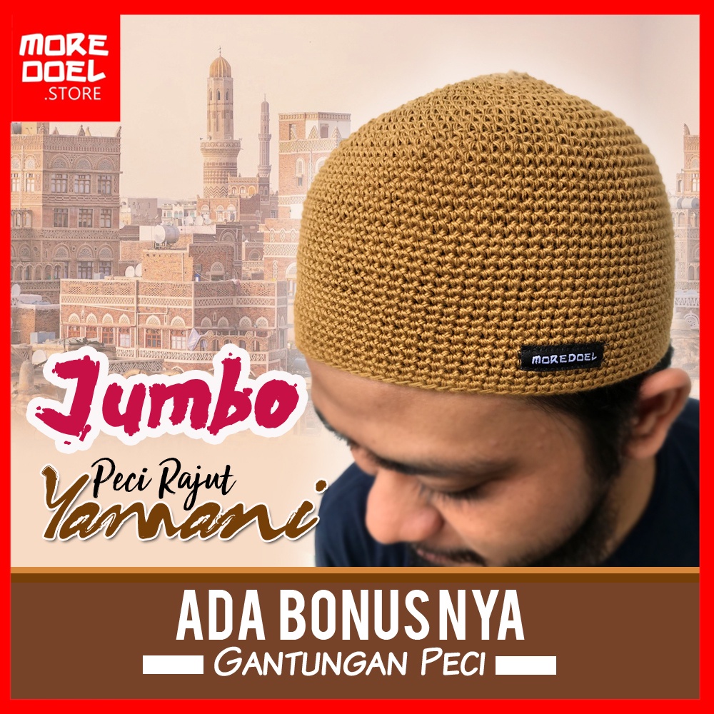 Peci Rajut Yaman Ukuran Jumbo Yamani By Moredoel