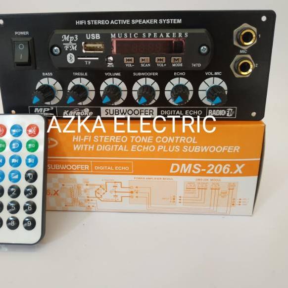 ➡️ Kit Tone Control Mic Echo Subwoofer Plus MP3 USB Bluetooth DMS 206