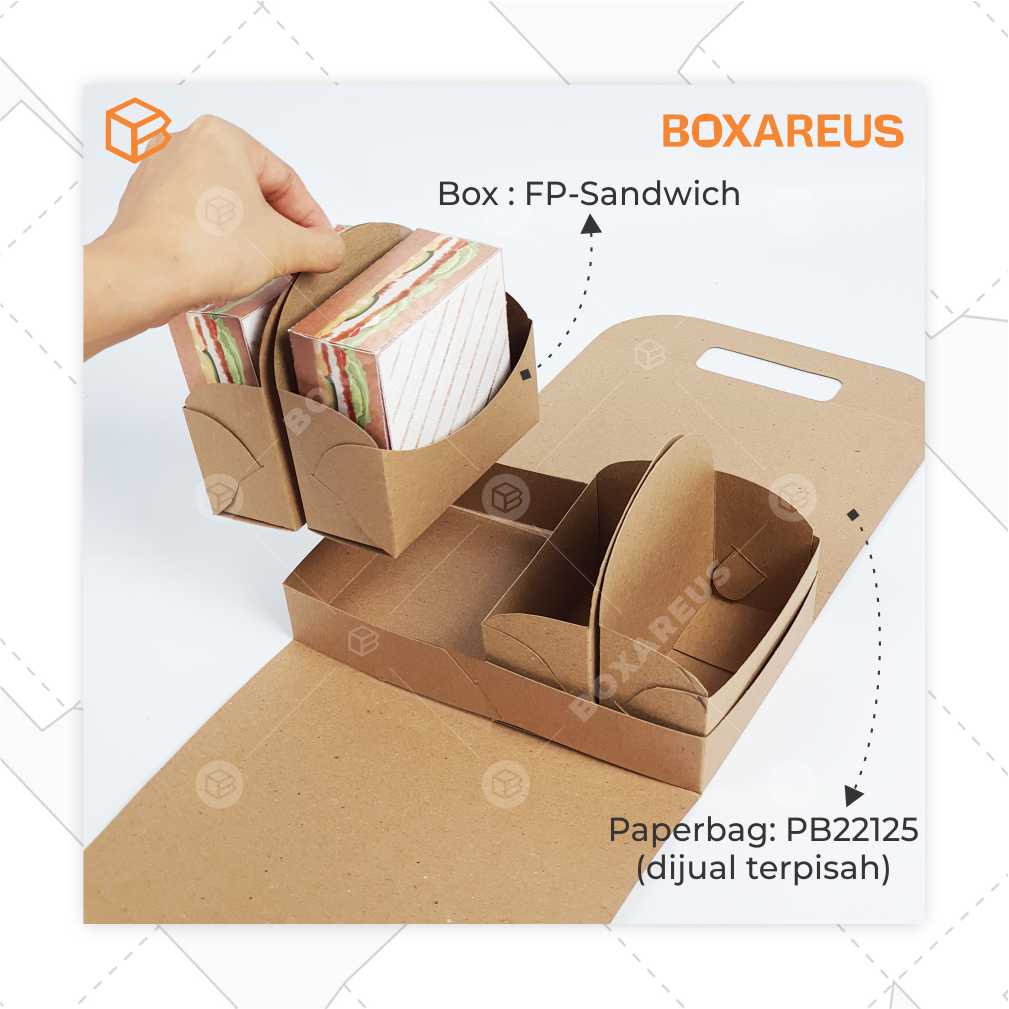 Box Roti Bakar Panggang Toast Box Packaging | FP Sandwich