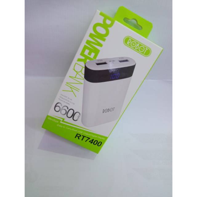 Powerbank Robot Digital 6600Mah