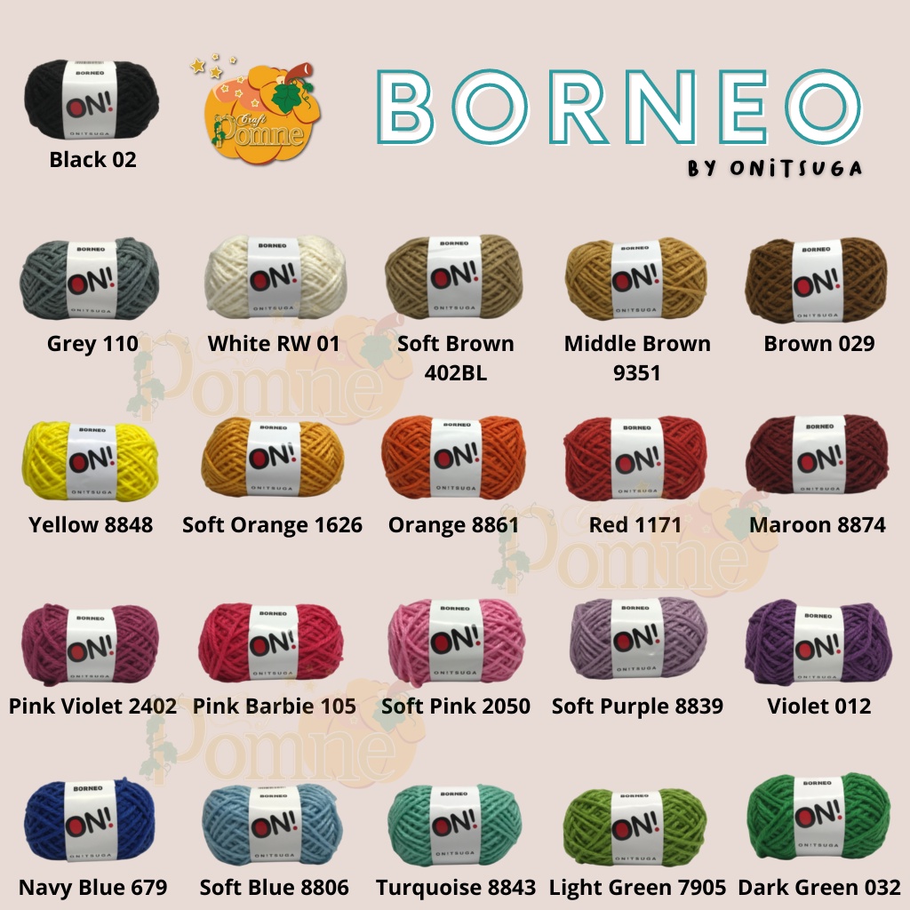 PALING MURAH BENANG BORNEO ONITSUGA ORIGINAL - 100% ACRYLIC