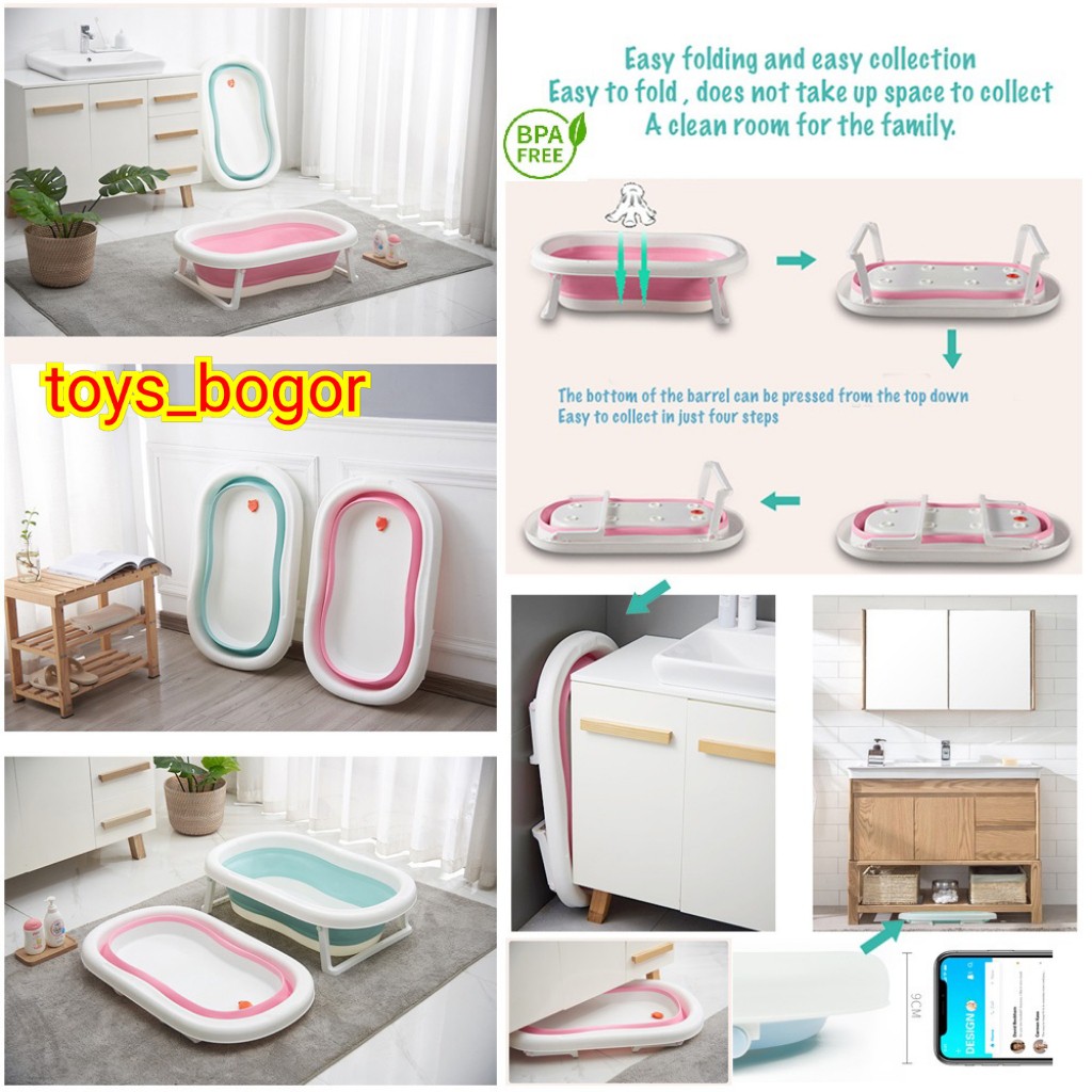 BAK MANDI BAYI BABY BATHUB SILIKON LIPAT LARGE INCLUED BAK MANDI BAYI BABY BATHUB SILIKON LIPAT LARGE INCLUED