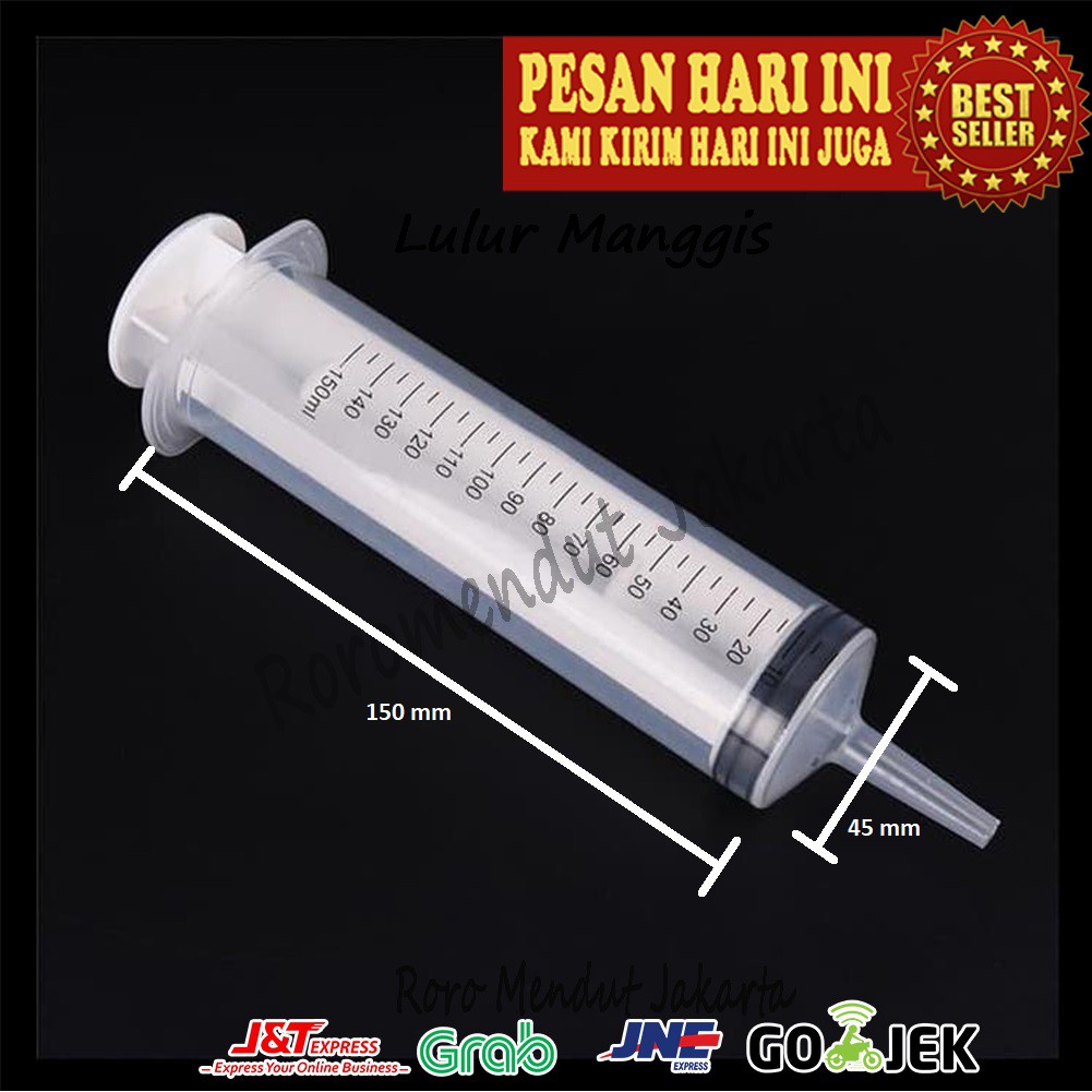  SUNTIKAN  BESAR 150ML LARGE SPUIT SYRINGE TERMASUK SELANG 