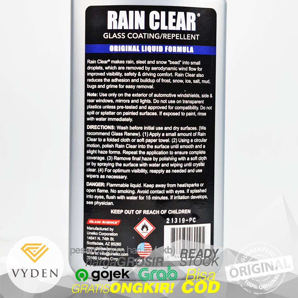 Glass Science Rain Clear Glass Coating Repellant Spray Repack Efek Daun Talas Kaca MURAH