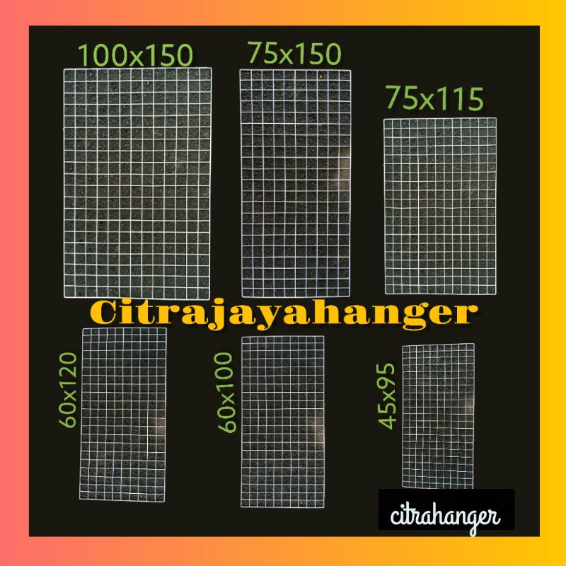 Jual jaring ram dinding display /jaring ram dinding acc/ram serbaguna