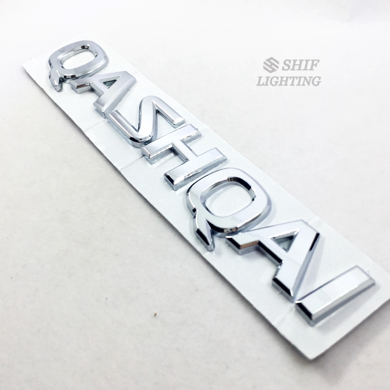 1pc Stiker Emblem Logo QASHQAI Bahan ABS Krom Untuk Bagasi Belakang Mobil Nissan