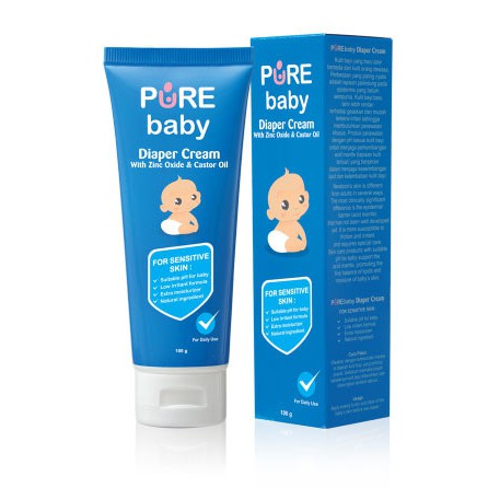 ORIGINAL Pure Baby DIAPER CREAM / Cream popok bayi 100 gram + Zinc Oxide  TERLARIS XIX