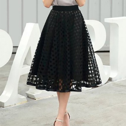 KARAKOREA R602 Yoona Flare  Skirt  Rok  Midi Rok  Maxi Rok  