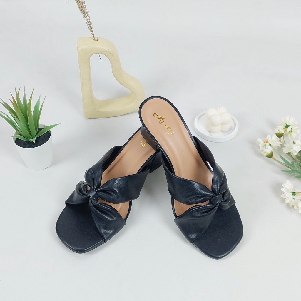 JY MSH 03 Sandal High Heels Hak Tahu Pita Wanita Impor Murah