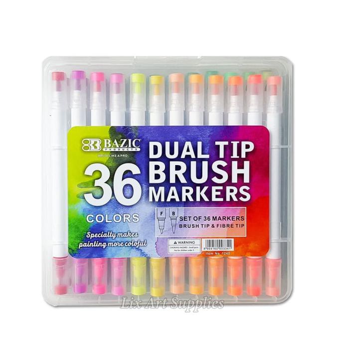 

Promo BAZIC Dual Tip Brush Pen Set 36 Colors