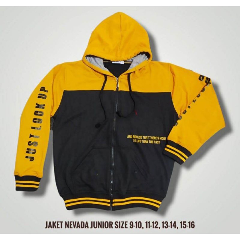 jaket Nevada Zipper  Hitam Kuning