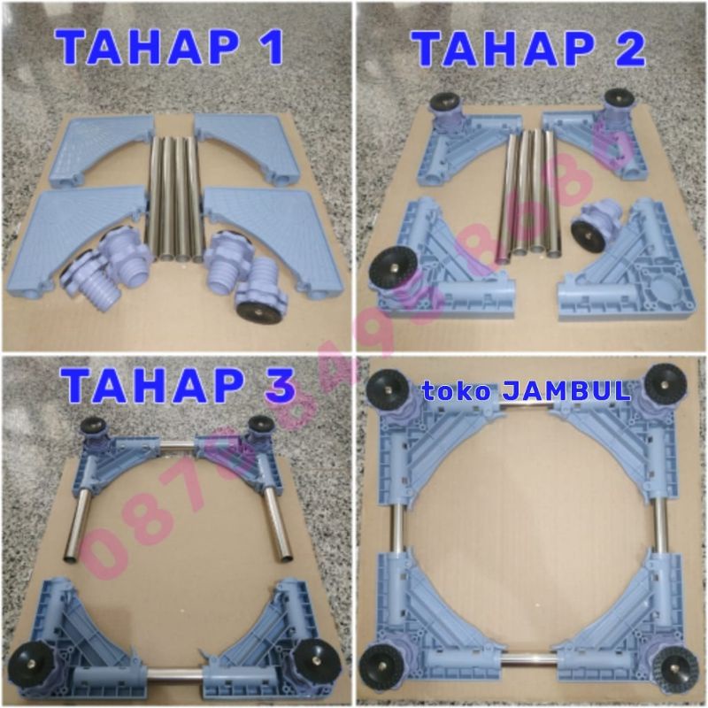 Alas kaki Bracket Penyangga Mesin Cuci dan lemari es