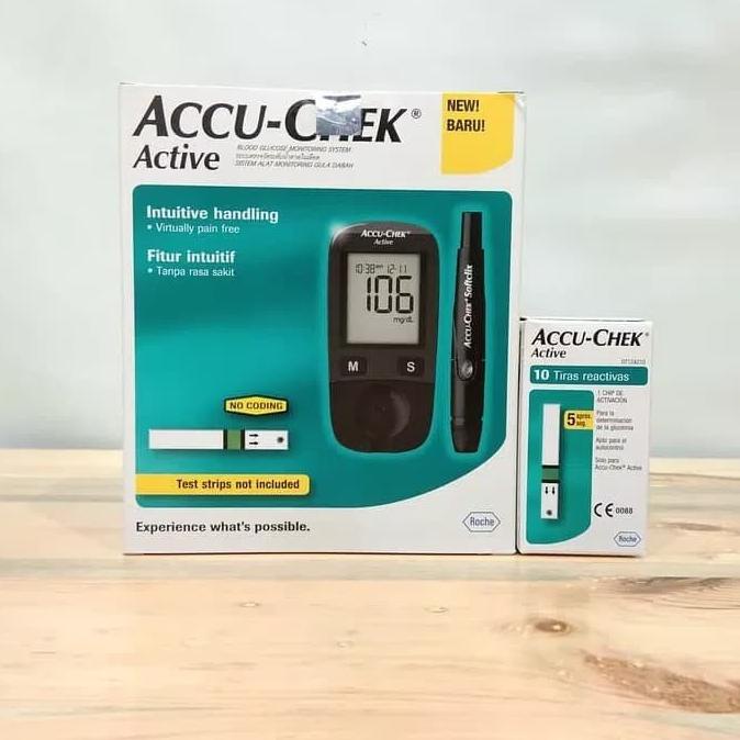 Alat ACCU-CHECK Active alat Cek Gula Darah Accu check Active ready stock