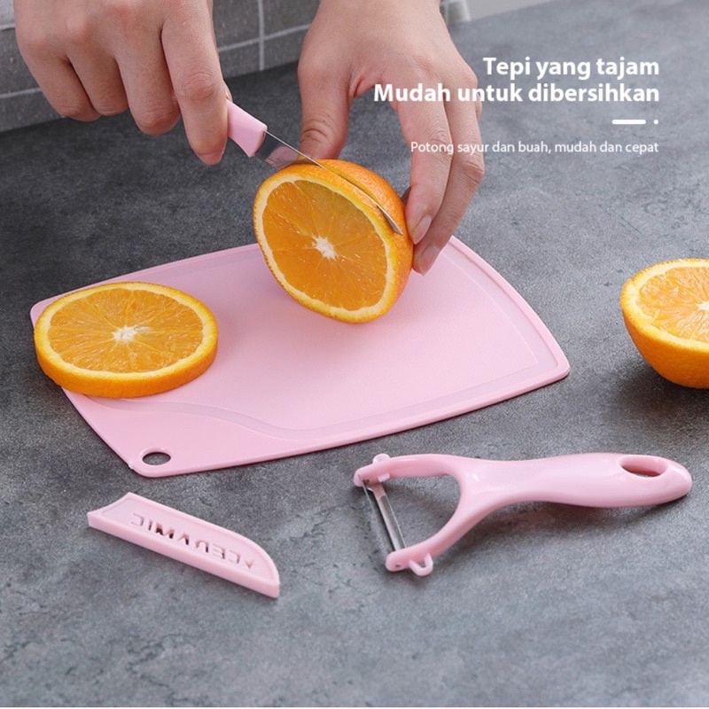 ✨NAGIHI✨ PISAU SET KERAMIK 3IN1 TALENAN PEELER BUAH ceramic fruit Knife Alat Dapur Kupas Sayur Kitchen