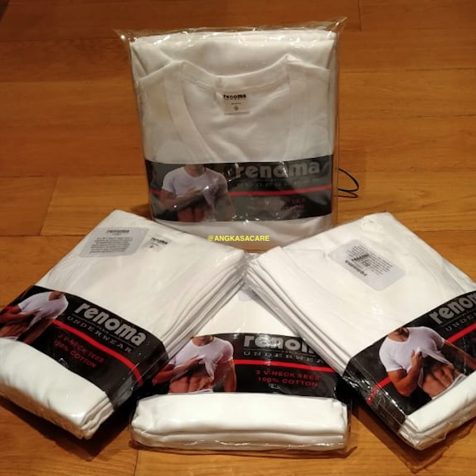 KAOS DALAM RENOMA V NECK - Renoma Underwear Men - Kaos Dalam Pria isi 3 - V NECK