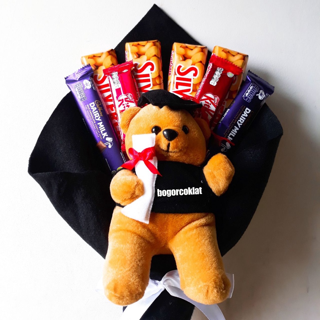 

Buket Wisuda Teddy Coklat Mix