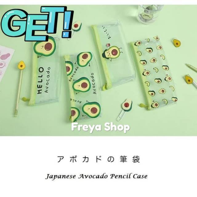 

Tempat pensil unik Tempat Pensil Japanese PVC Avocado / Tempat Kosmetik - hand up