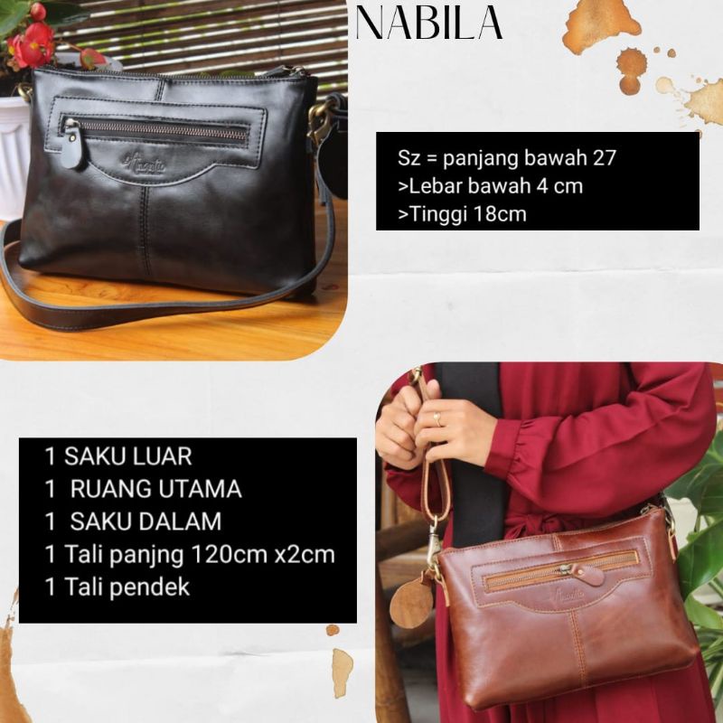 Pouch dan Tas selempang ASLI KULIT SAPI "Nabila" by anantio 27x4x17