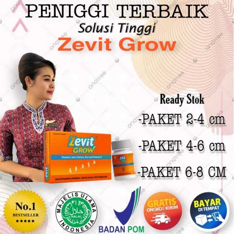 [TERLARIS] ZEVIT GROW PENINGGI BADAN OROGINAL | KAPSUL DAN SUSU | PENAMBAH TINGGI BADAN TERBAIK | ZI