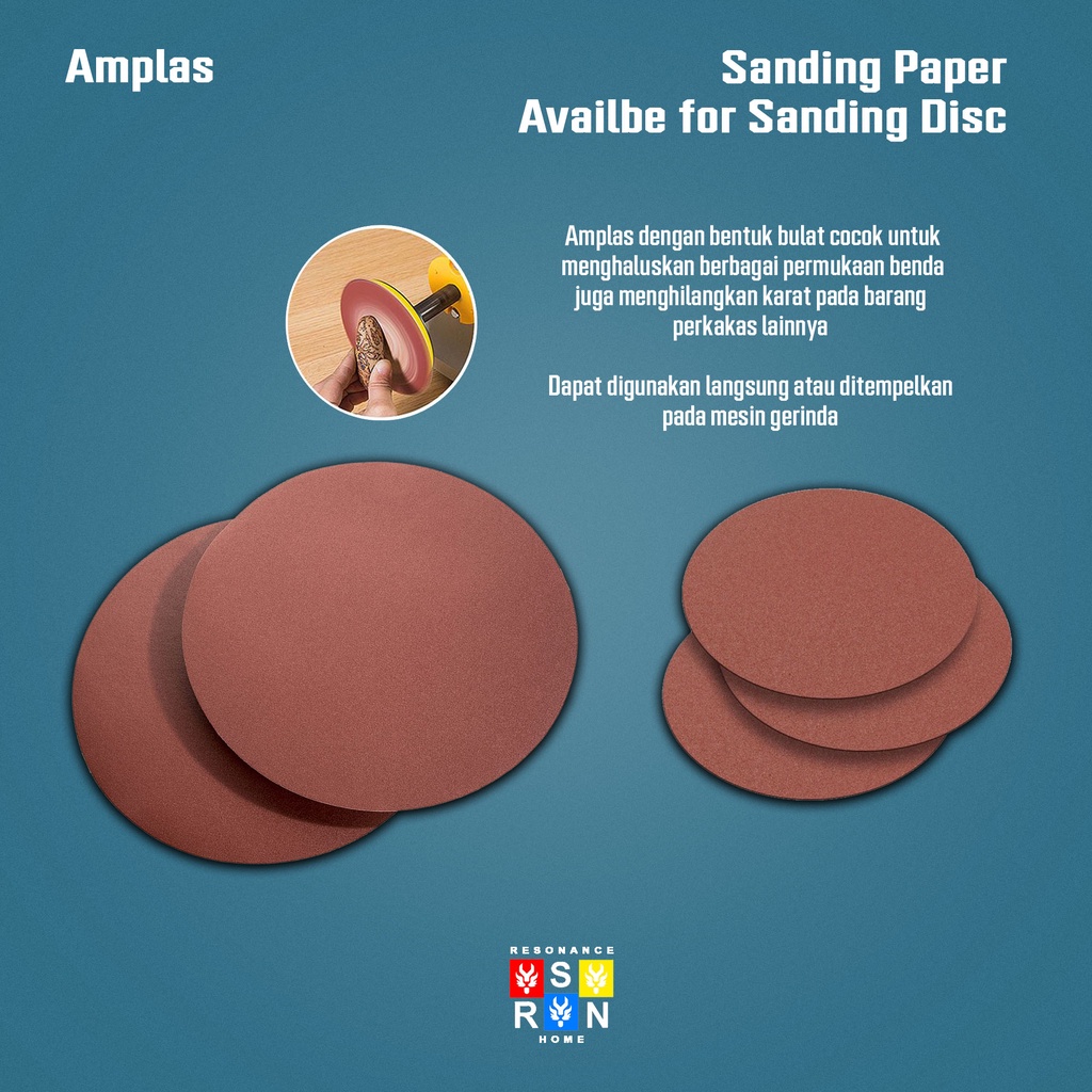 Amplas / Ampelas Tempel Velcro 4&quot; Grit 10 Tipe Resonance Home