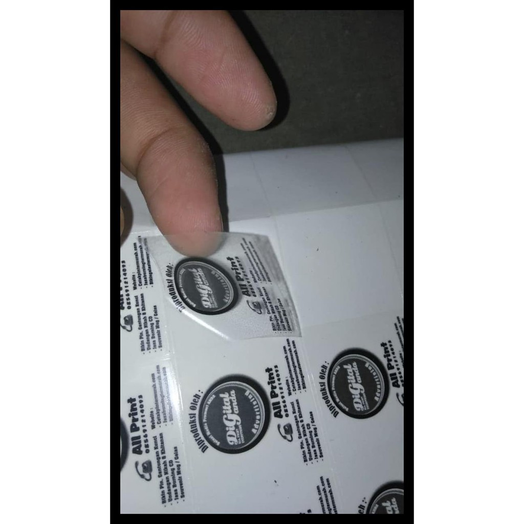 20+ Koleski Terbaru Cetak Stiker Bening Tinta Emas Jakarta ...