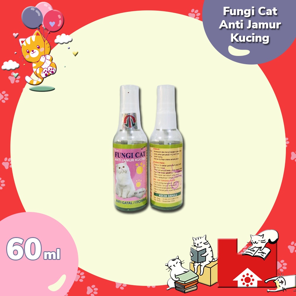 FUNGI CAT SPRAY 60ML - Fungicat OBAT SEMPROT JAMUR KUCING AMPUH