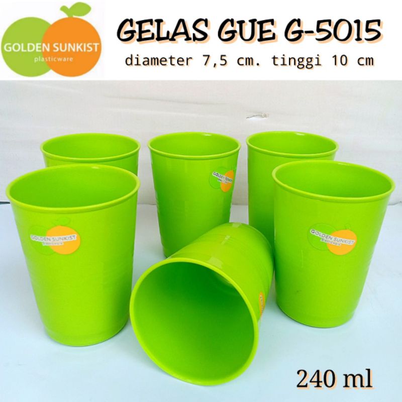 Gelas Gue Golden sunkist per 1pcs