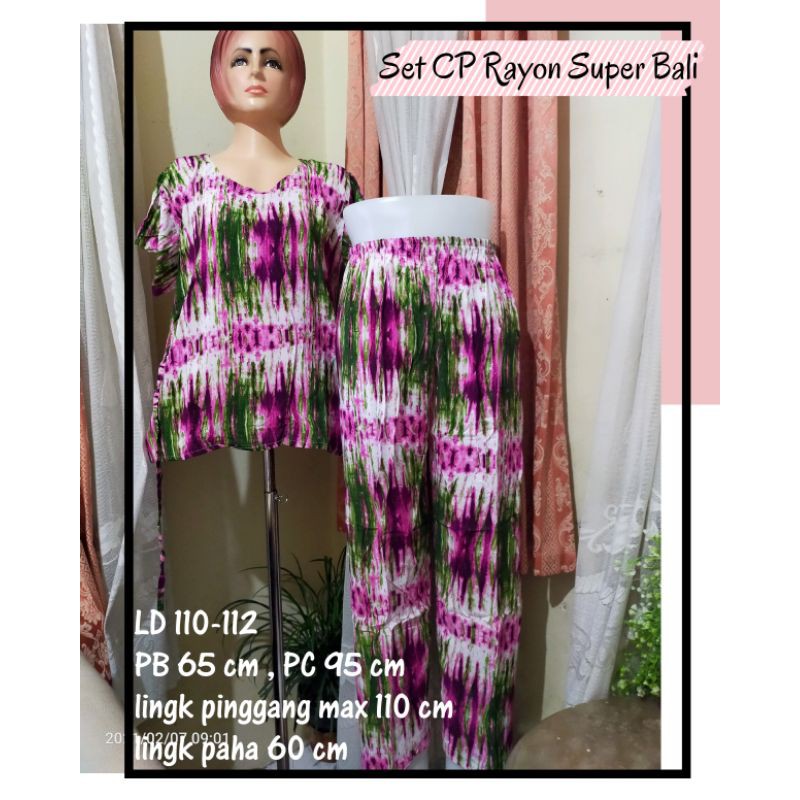 Set celana panjang Rayon Super