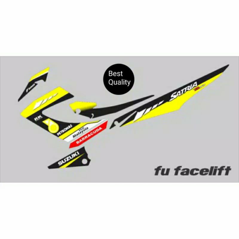 Striping Satria FU new Facelift 2013 2014 2015 Petronas Variasi Sticker Motor FU Facelift