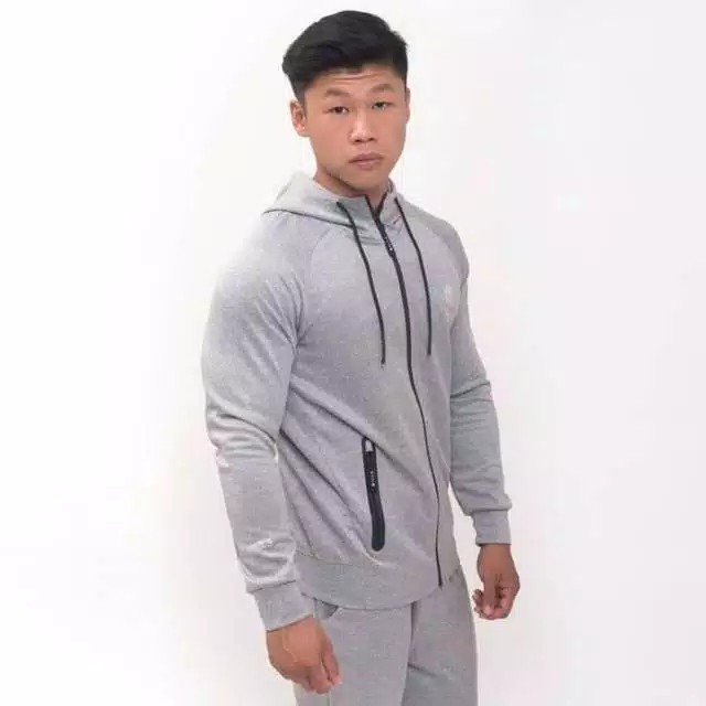 JAKET OLAHRAGA MILLS SONIC HOODIE 8002 SPORT JACKET SONIC HOODIE MILLS GREY