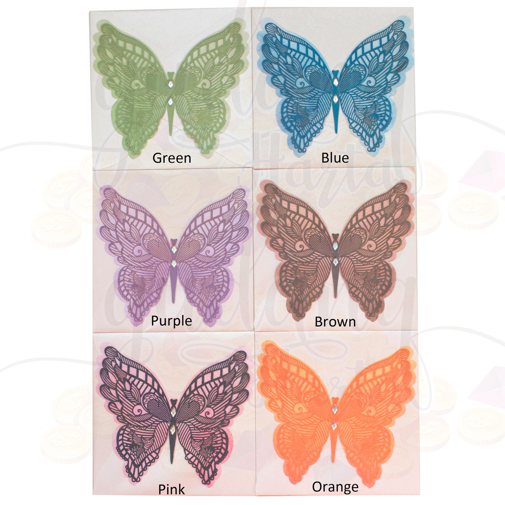 Kartu Ucapan Kupu Kupu Butterfly Multifungsi Unik Lucu GH 305138