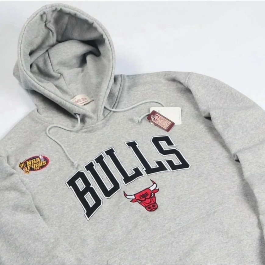 Jaket Sweater Hoodie Bulls Bordir Mitchell Ness Ready Stock