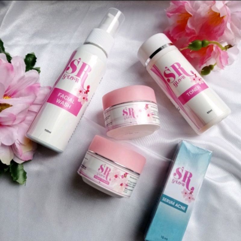 SR GLOW PAKET ACNE 100% ORIGINAL BPOM (SKINCARE SRGLOW + SERUM ACNE)