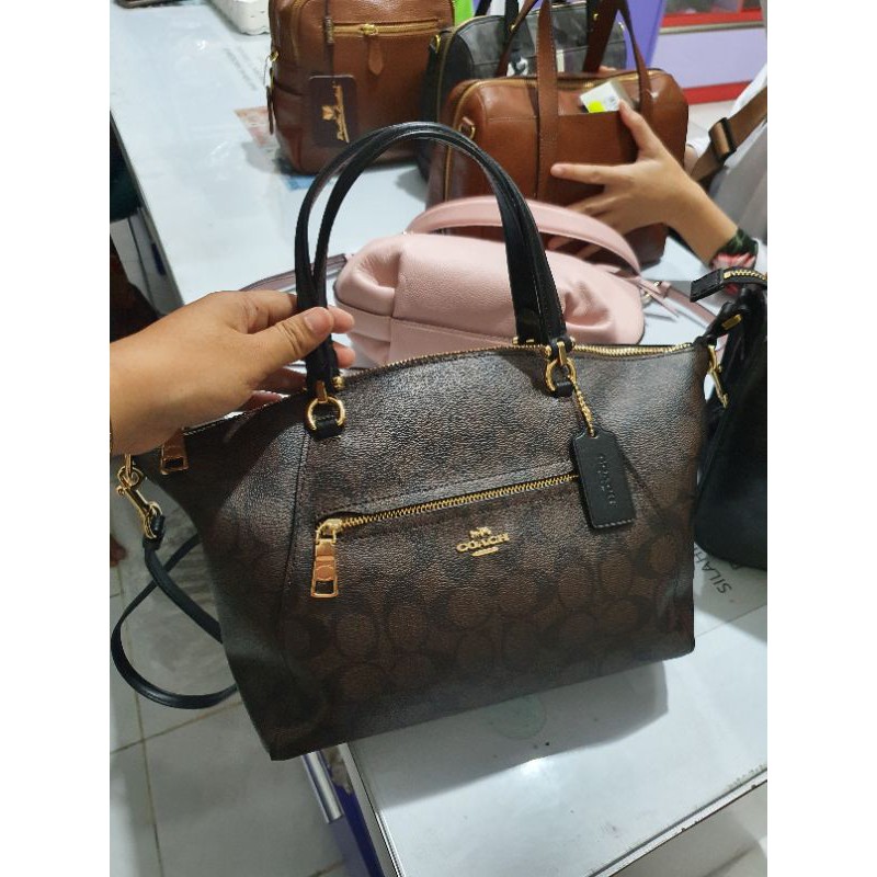 PRELOVED TAS COACH F79998 BROWN BLACK ORIGINAL PRODUK