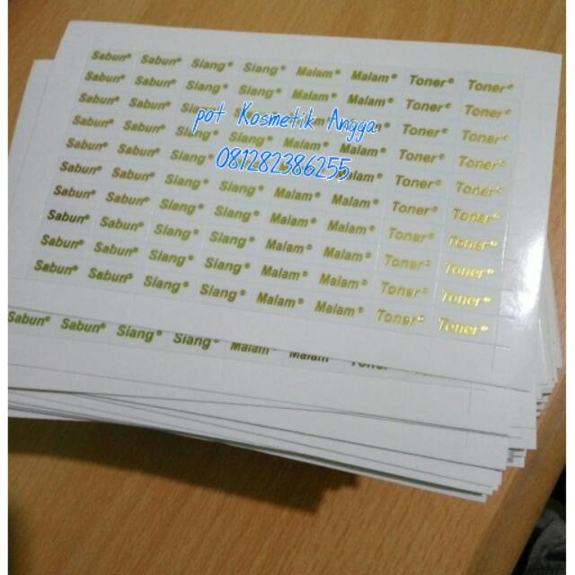 

Kemasan kosmetik/stiker pot cream gold