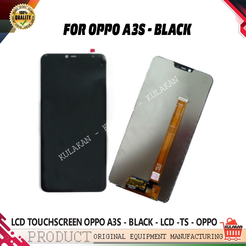 BARU LCD TOUCHSCREEN OPPO A3S - BLACK ORG - UNIVERSAL ORG  - LCD TS OPPO A3S