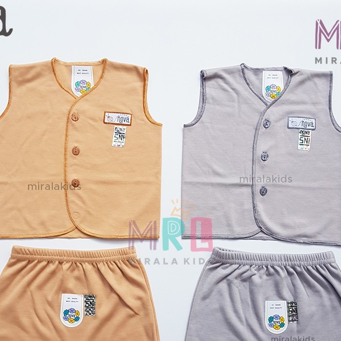 Nova Setelan Baju Kutung Lekton dan Celana Pop SNI - New Series Polos Motif dan Salur