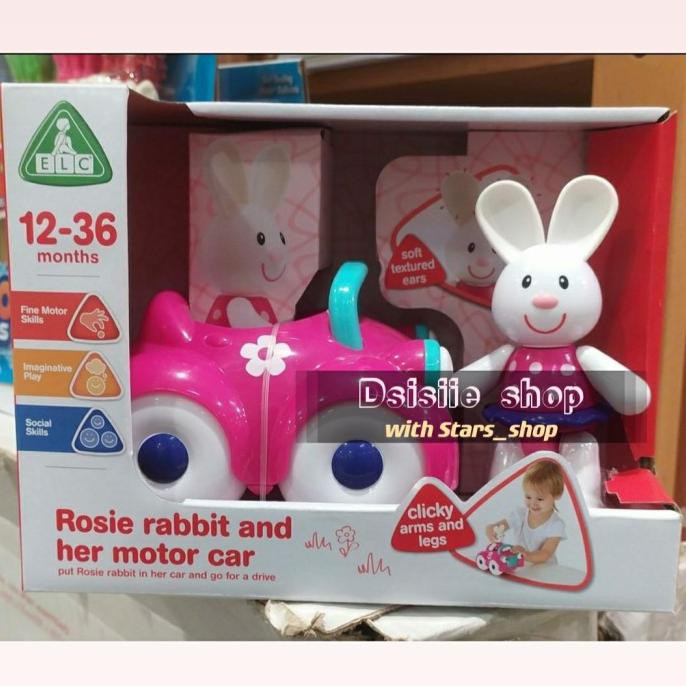 Elc Rosie Rabbit And Her Motor Car Original / Mainan Edukasi Bayi Gingunram