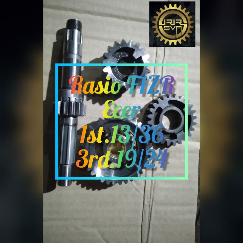 Gigi Rasio Racing F1ZR (FIZR) (FIZ R) (Force 1) F1 Road Race Ecer Gigi 1st.13/36 dan Gigi 3rd.19/24 