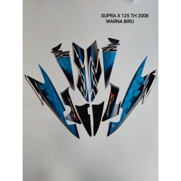 STRIPING MOTOR SUPRA X 125 2008 WARNA BIRU