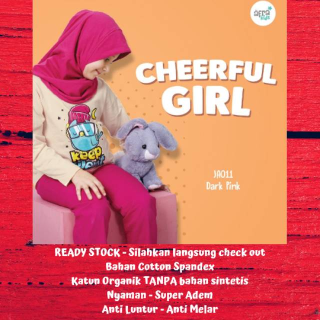 JILBAB AFRAKIDS - Jilbab Anak Dark Pink| Jilbab Anak| Jilbab Anak Instan | Jilbab Anak Paud| Jilbab 