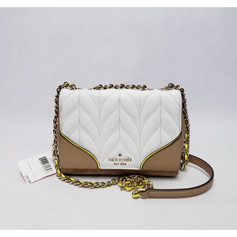 kate spade mini emelyn quilted crossbody white dove multi