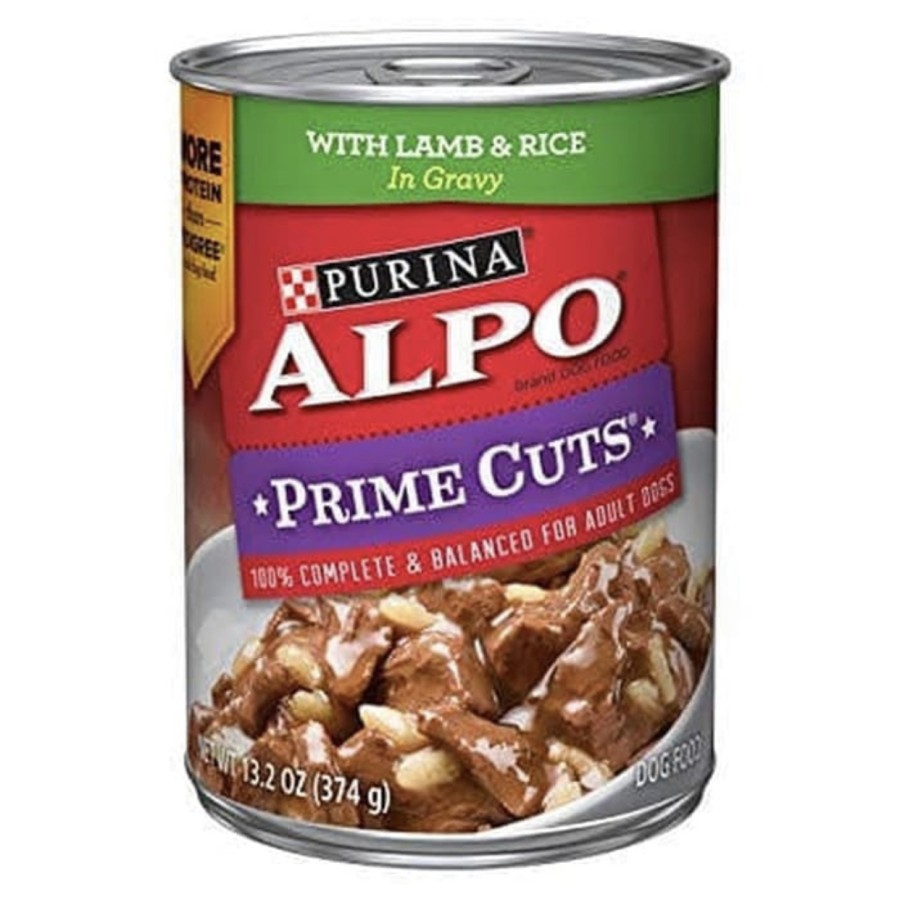Alpo dog food kaleng can prime cuts with lamb rice 374 gr