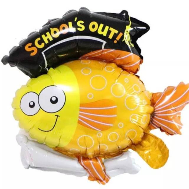 Balon ikan wisuda/graduation/sarjana mini size